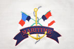 Vintage 1980s Capeisles Knitters Maritime Embroidered Knitted Sweater