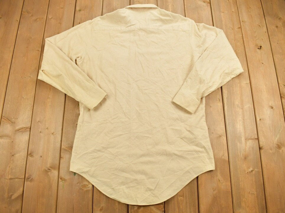 Vintage 1990s North Trail Trading CoBeige Button Up Shirt