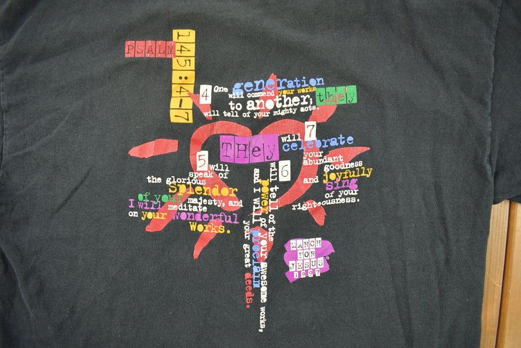 Vintage 1997 March For Jesus Graphic T Shirt