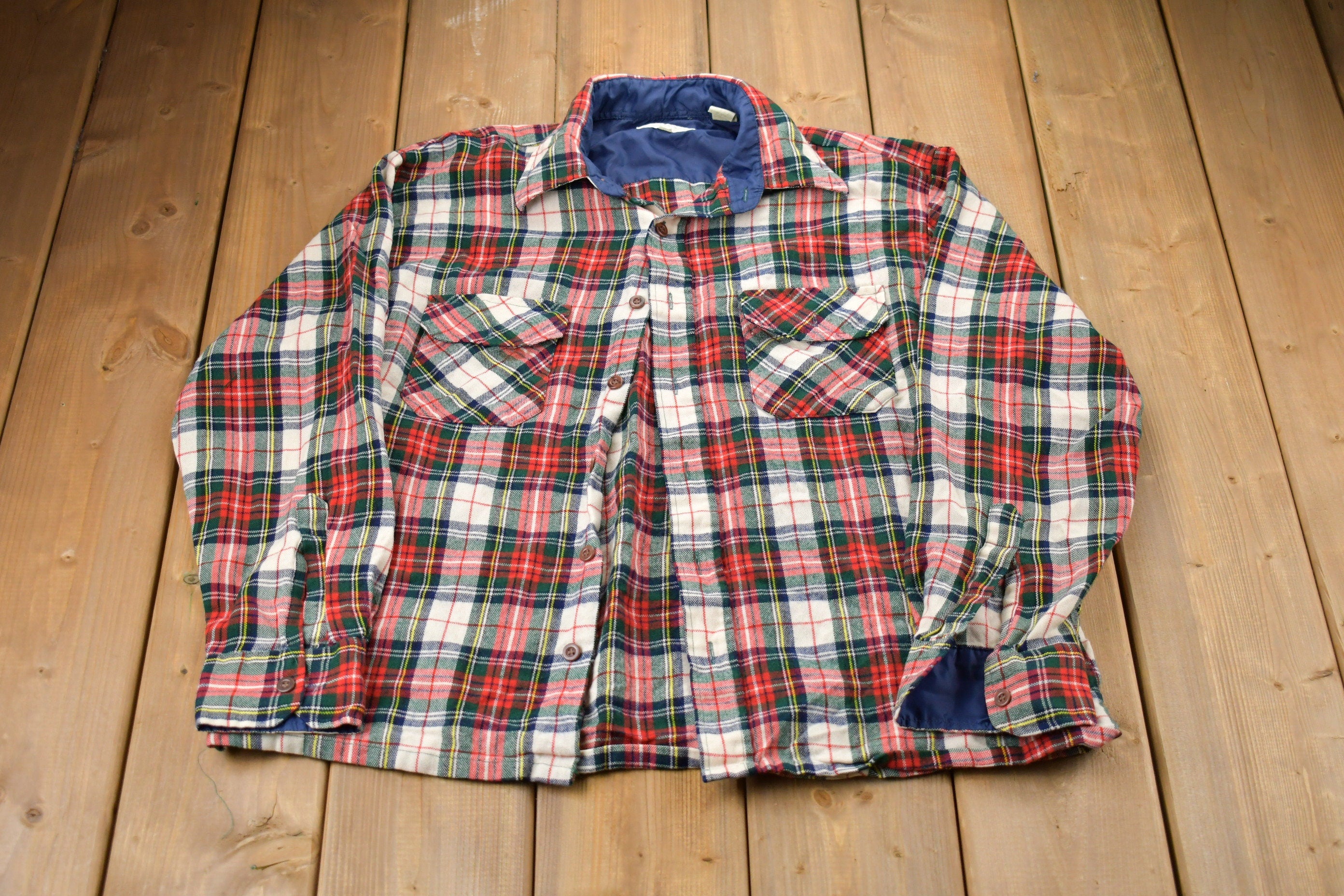 Vintage 1990s Forte Plaid Button Up Shirt