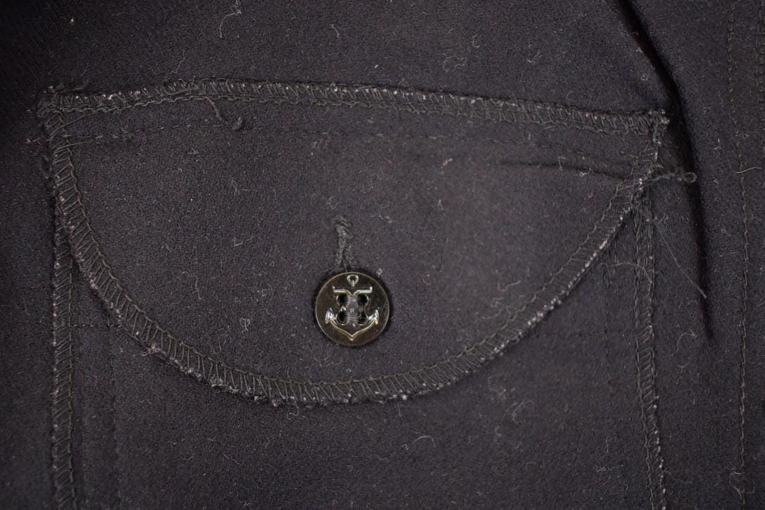 Vintage 1940s Navy Sweatshirt Mens S