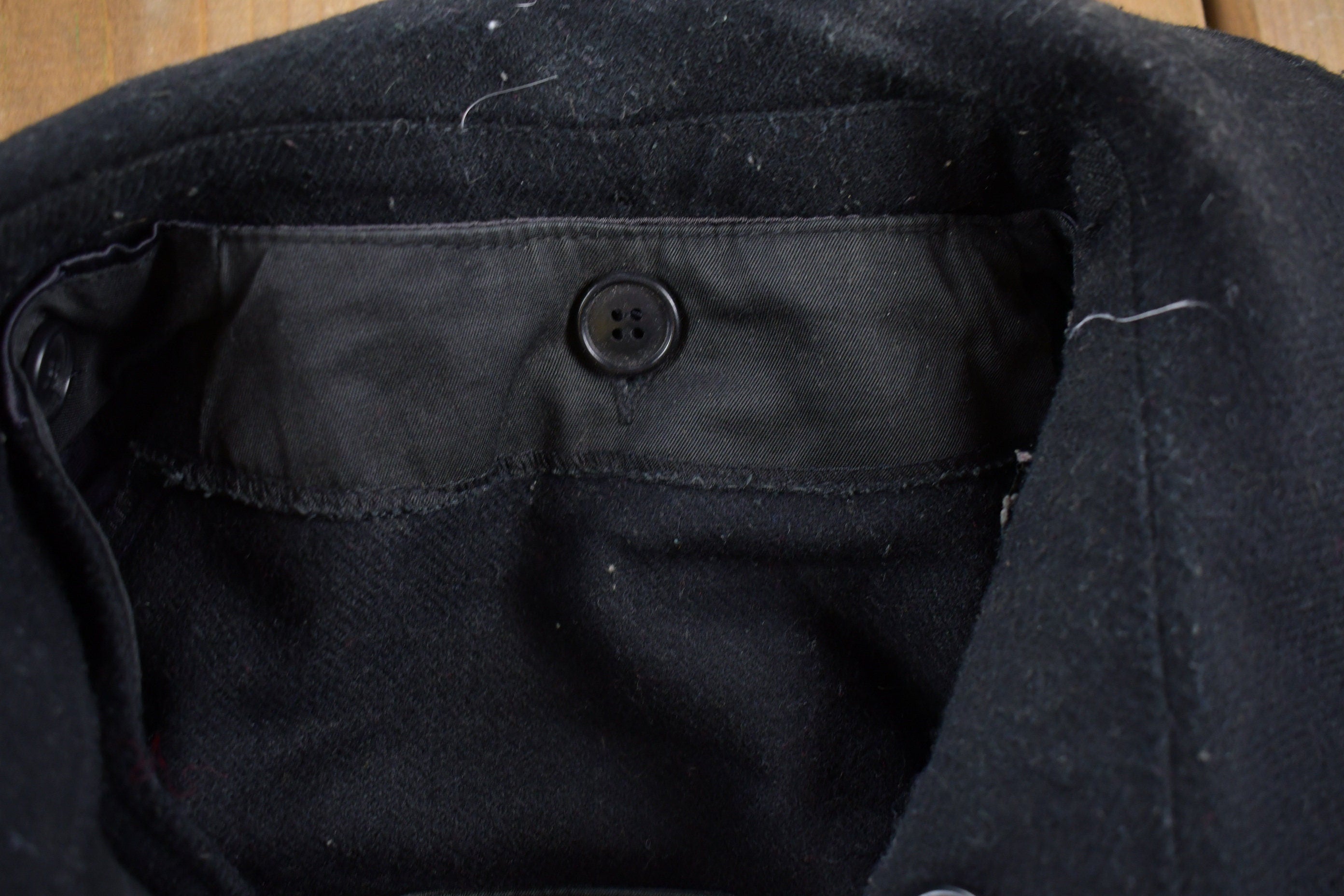 Vintage 1990s Black Lined Trench Coat