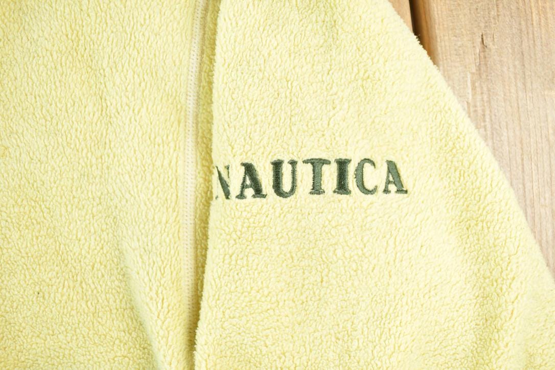 Vintage 1990s Nautica Fleece Quarter Zip Sweater / Outdoorsman / 90s Sweater / Streetwear / Hiking / Fleece Zip up