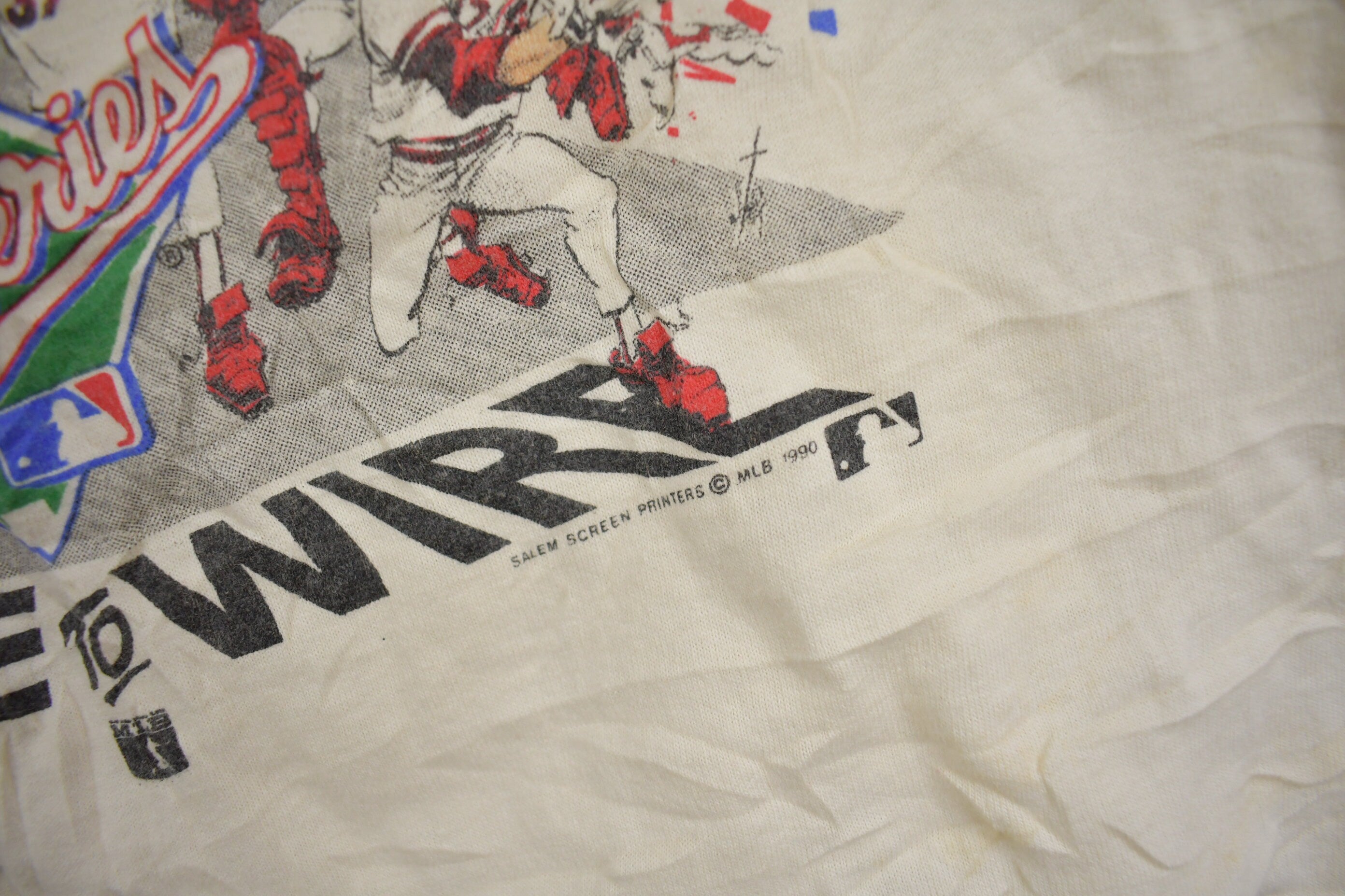Vintage 1990 Cincinnati Reds Big Head World Series MLB Graphic T-Shirt
