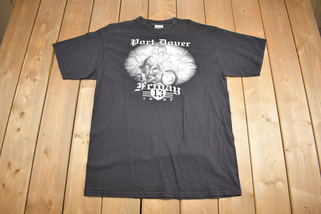 Vintage 1997 Port Dover Friday The 13th Biker T-Shirt