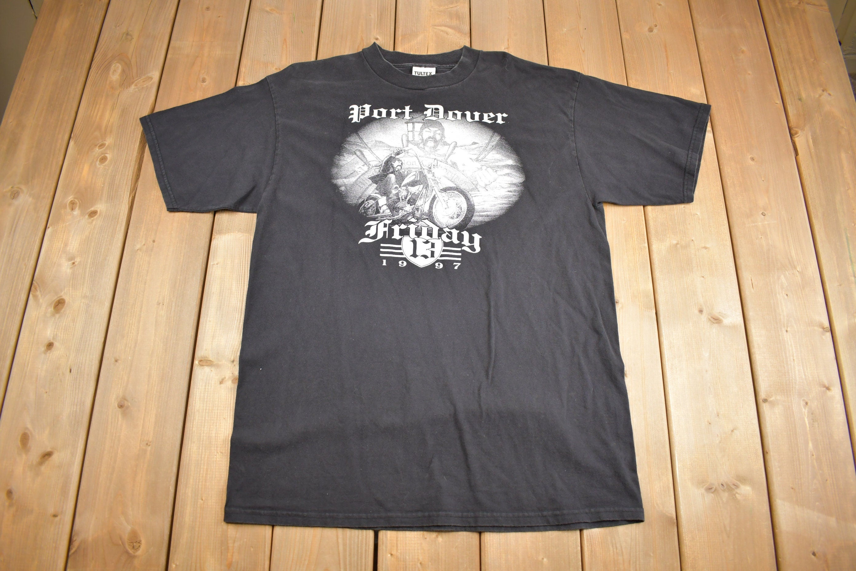 Vintage 1997 Port Dover Friday The 13th Biker T-Shirt