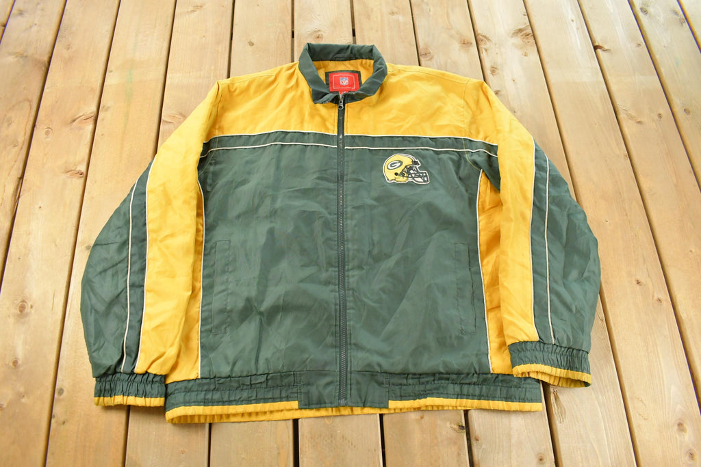 Vintage 2000s Green Bay Packers NFL Windbreaker Jacket Men's L