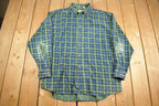 Vintage 1990s G. H. Bass & Co Plaid Flannel Button Up Shirt