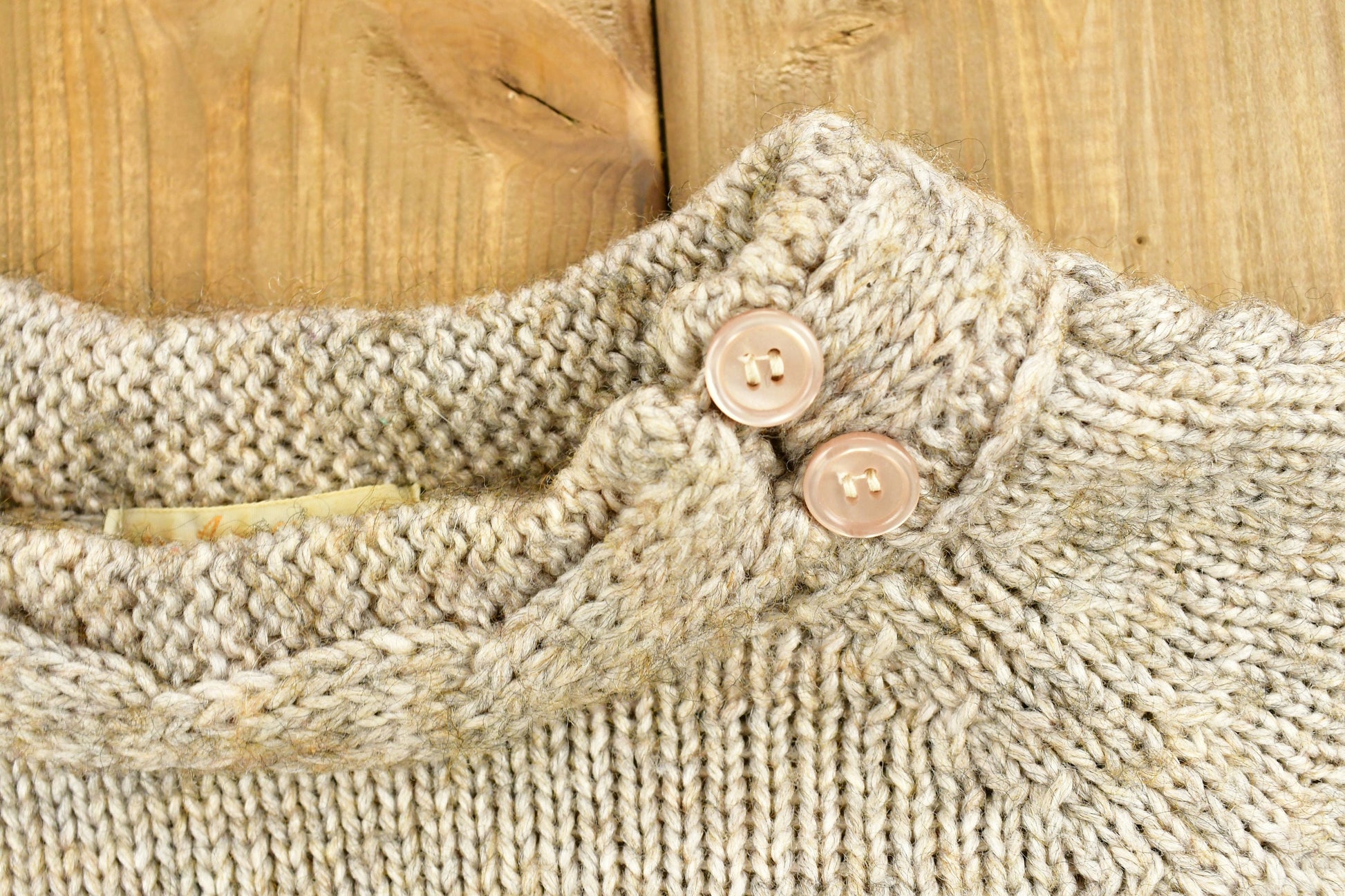 Vintage 1980s Wool Blend Raglan Sleeve Knitted Sweater / Vintage 90s Crewneck / Mock Neck / Outdoor / Sweatshirt / Abstract Graphic