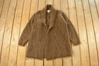 Vintage 1980s Susan Bristol Knit Cardigan Mohair Wool Sweater Women's XL