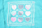 Vintage 1990s Cute Hearts Graphic Print Crewneck Sweater