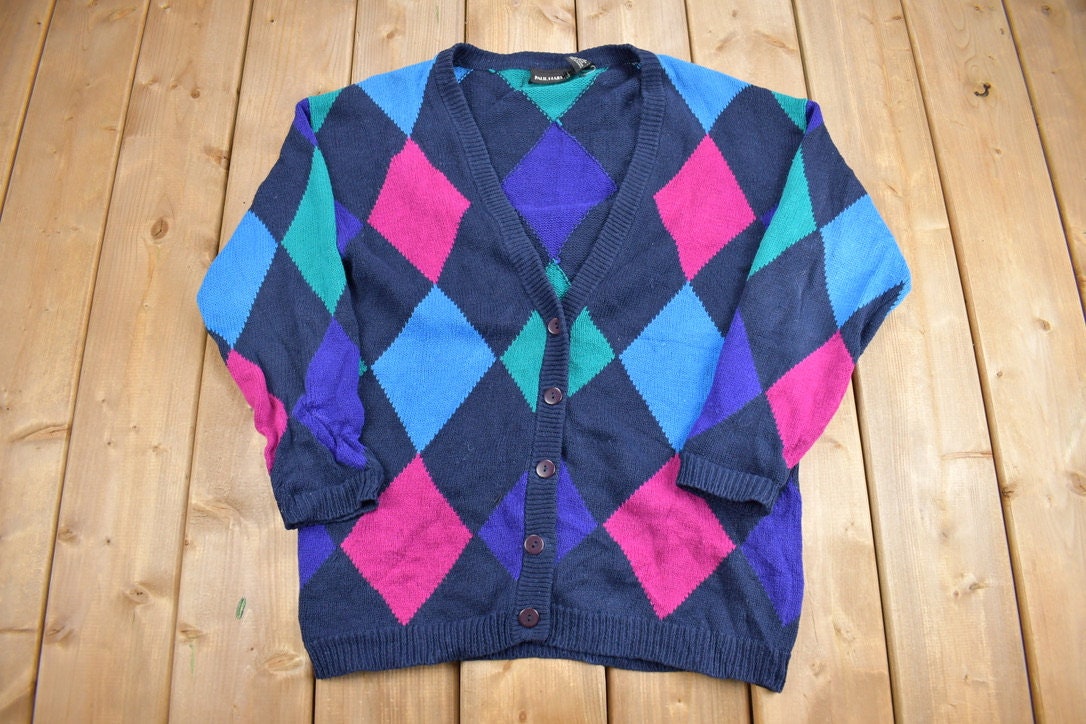 Vintage 1990s Paul Hard Knit Cardigan Sweater