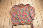 Vintage 1980s Rainbow Chunky Knit Turtleneck Sweater
