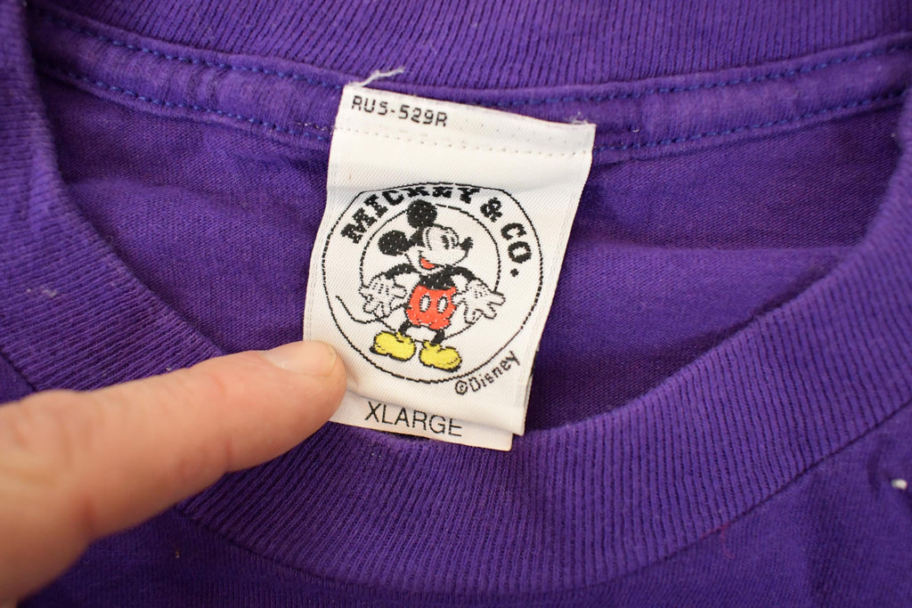 Vintage 1990s Mickey Mouse Embroidered Disney T-Shirt Men's L