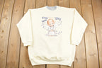 Vintage 1990s Baby Angel Cute Religious Graphic Crewneck Sweatshirt