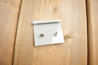 Vintage 1980s Triangular White & Gold Earrings
