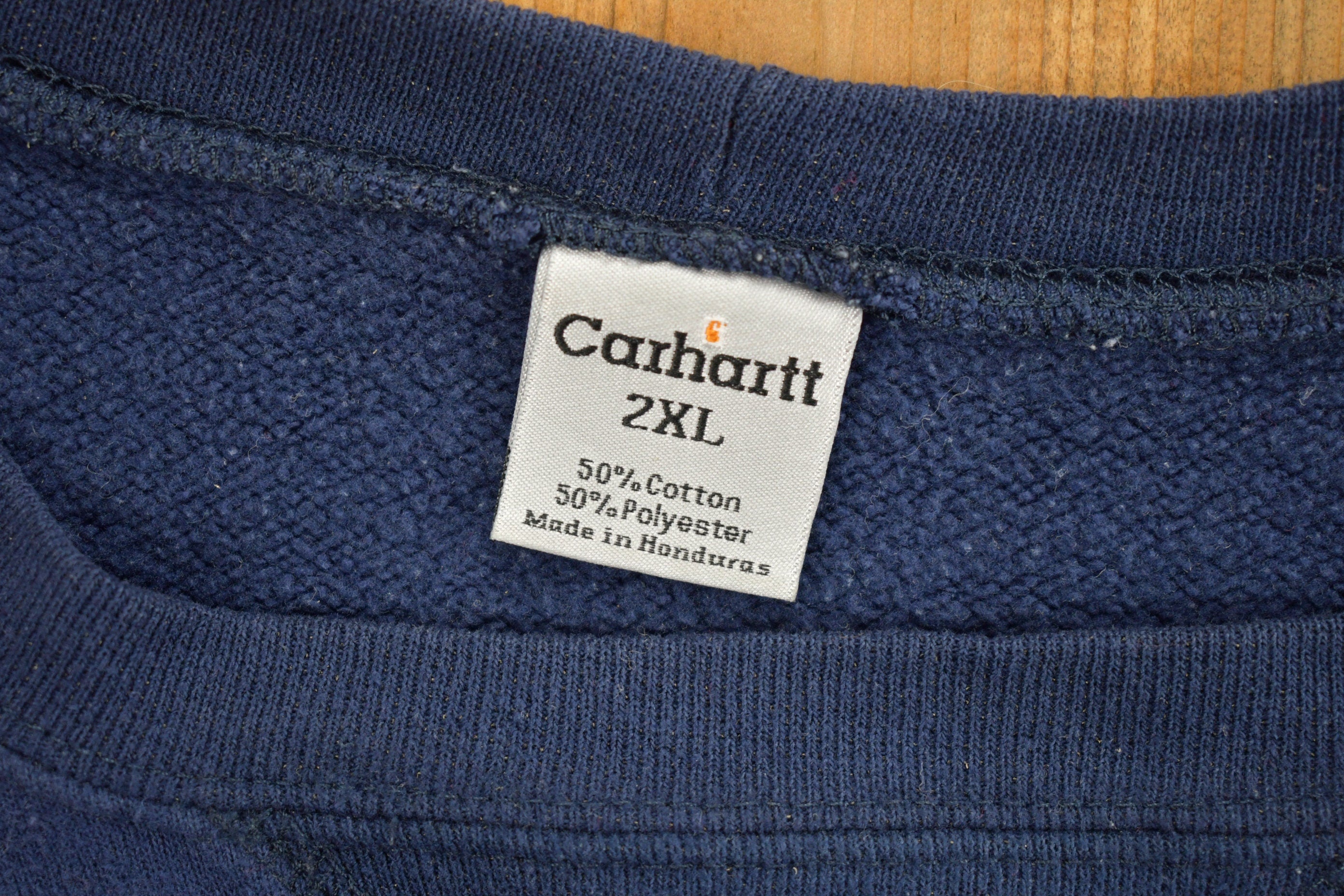 Vintage 1990s Carhartt Navy Blank Crewneck Sweatshirt