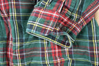 Vintage 1990's LL Bean Plaid Button Up Western Shirt Made In USA