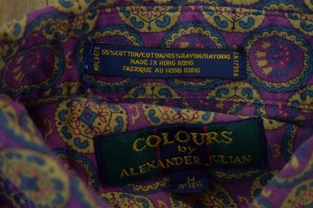 Vintage 1990s Alexander Julian Botton Up Graphic Shirt