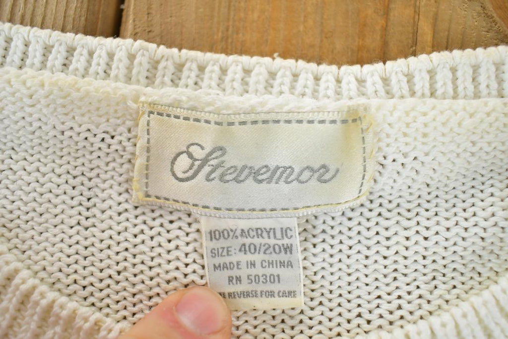 Vintage 1990s Stevemore Knit Abstract Pattern Crewneck Sweater