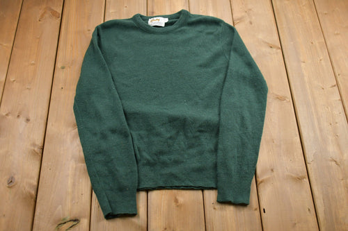 Vintage 1990s Barclay Knitted Sweater / Vintage 90s Crewneck / Pattern Sweater / Outdoor / Hand Knit / Pullover Sweatshirt