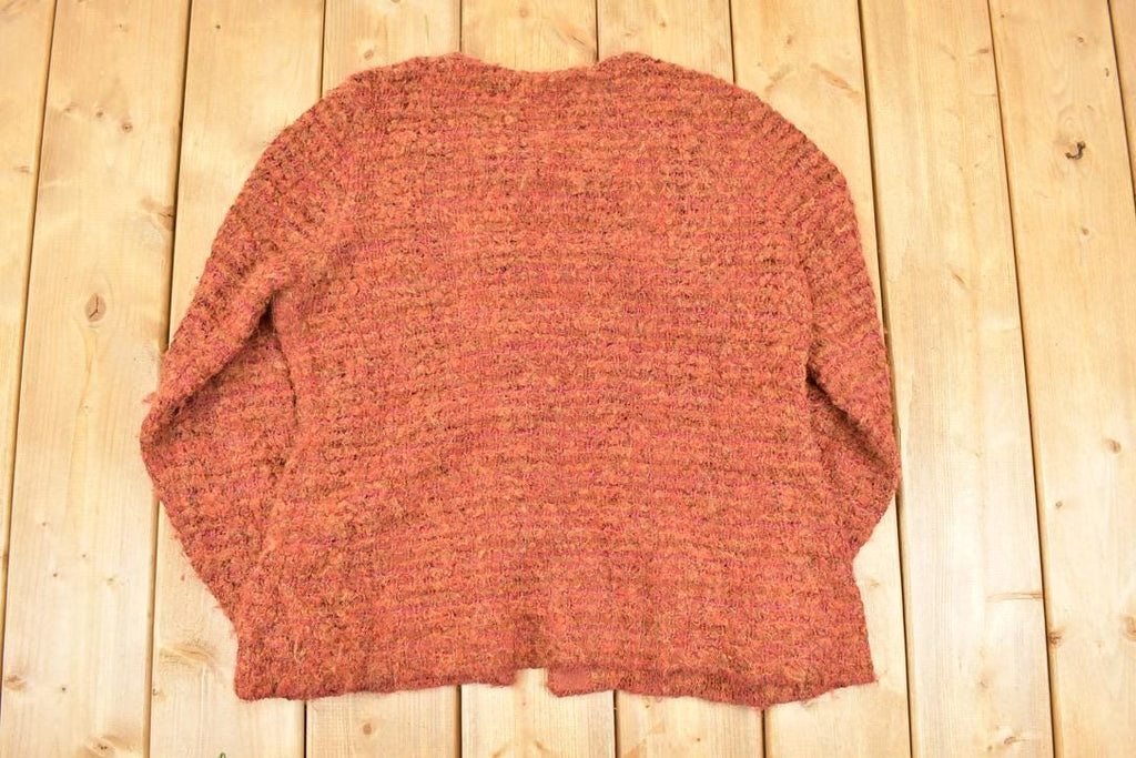 Vintage 1990s Peruvian Connection Abstract Knit Cardigan Sweater Women's M