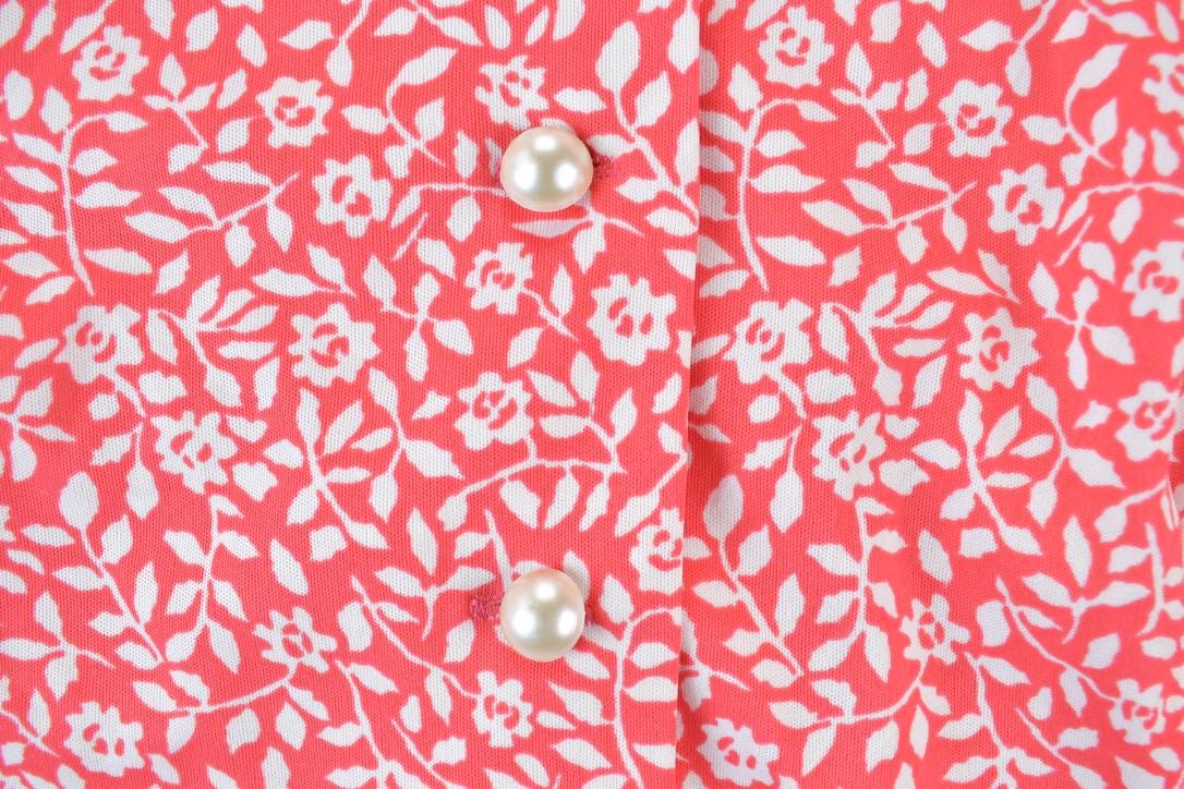 Vintage 1960s Floral Button Up Shirt