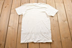Vintage 1980s Manor Blank T-Shirt  Graphic  80s  90s  Streetwear  Retro Style  Single Stitch  JC Penney  White Tee