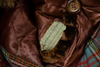 Vintage 1970s Brown Racoon Fur Plaid Lined Coat Men's Large