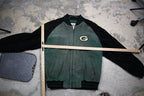 Vintage 1990s Green Bay Packers NFL Suede Letterman Jacket