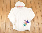 Vintage 1990s Bonnie Blain Plaid Golf Embroidered Hoodie Shirt Womens XL