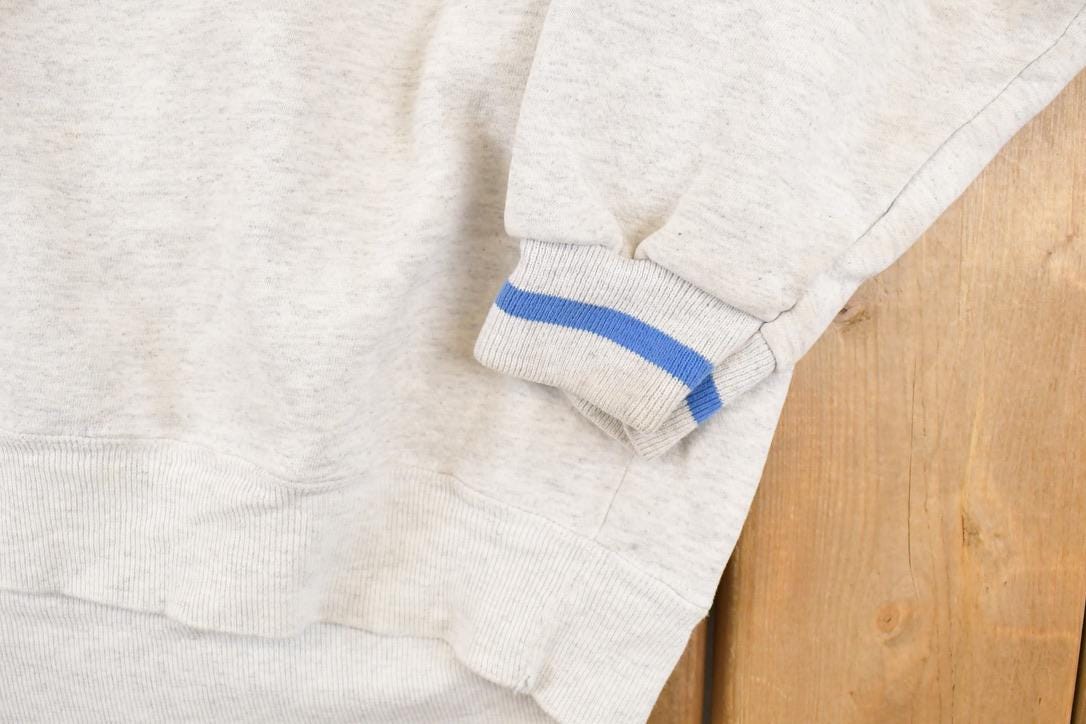 Vintage 1990s Aztec Bird Quarter Button Crewneck Sweatshirt Mens L / Made In USA / 90's Destination Sweater