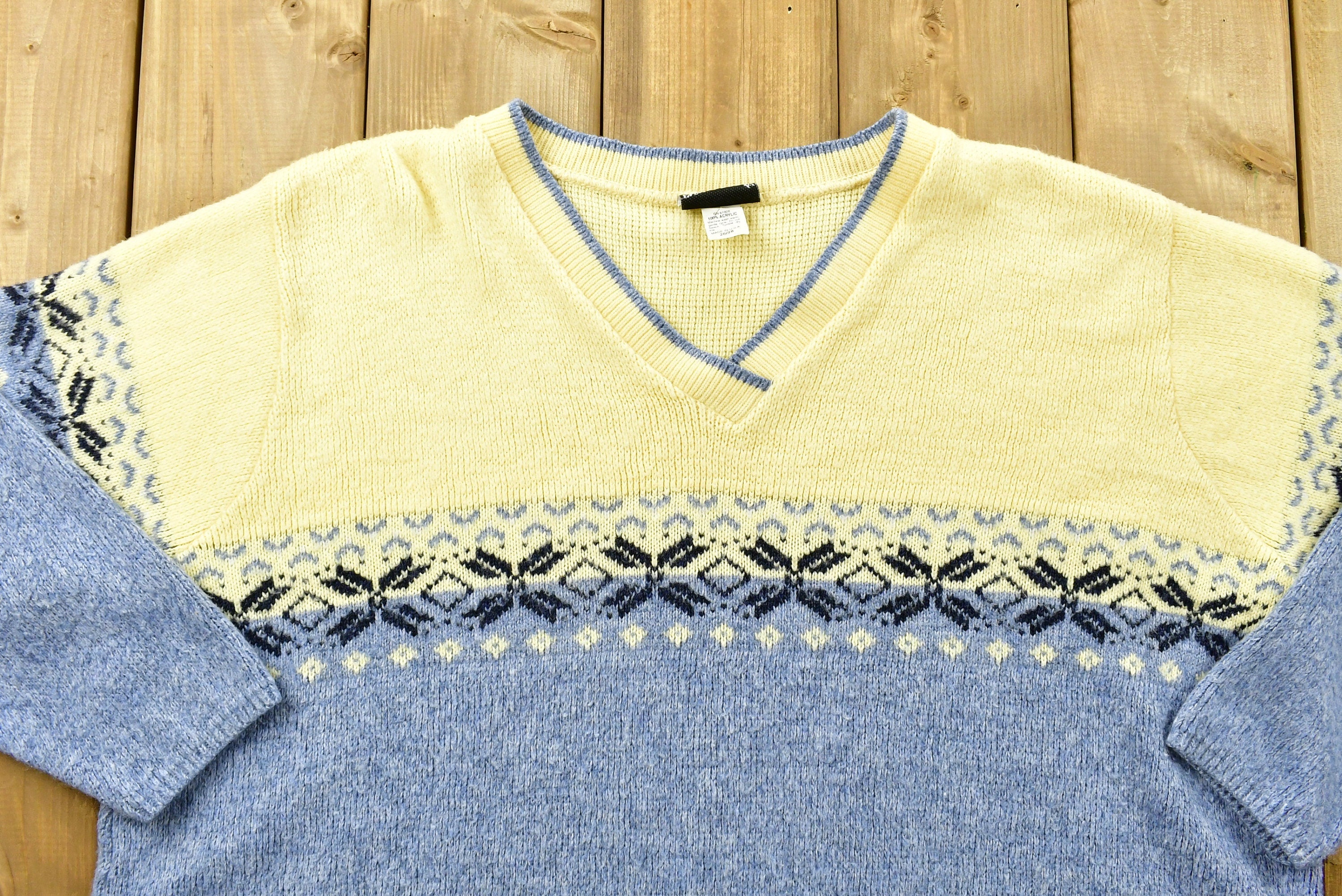 Vintage 90'S Knitted Sweater Made In USA