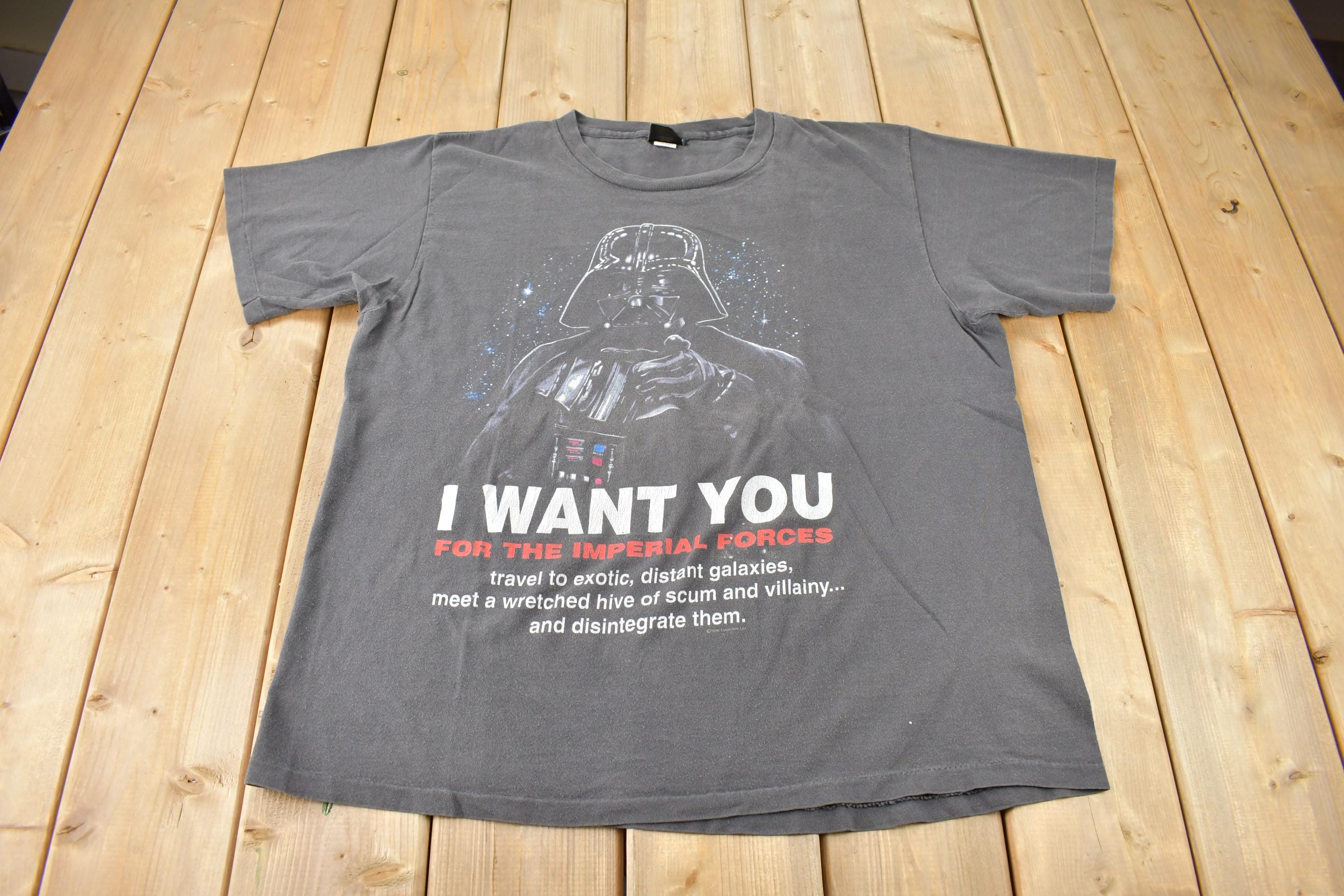 Vintage 1996 Star Wars Darth Vader Imperial Forces Recruitment Lucasfilm Graphic T-Shirt Size XL Made In USA