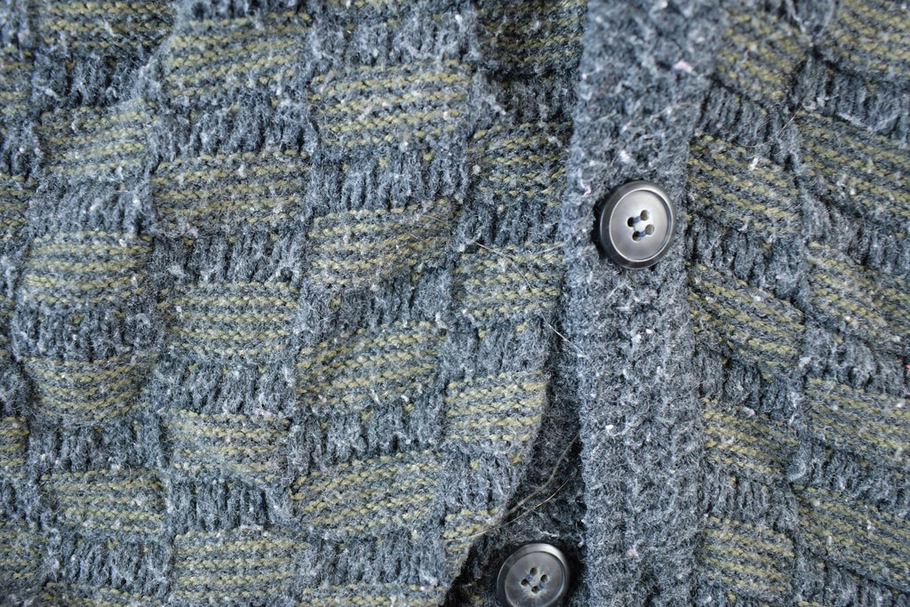Vintage 1990s Jantzen Knit Abstract Pattern Cardigan Sweater Mens XL  90s Crewneck  Preppy Knits  Wool Blend  Cotton Blend