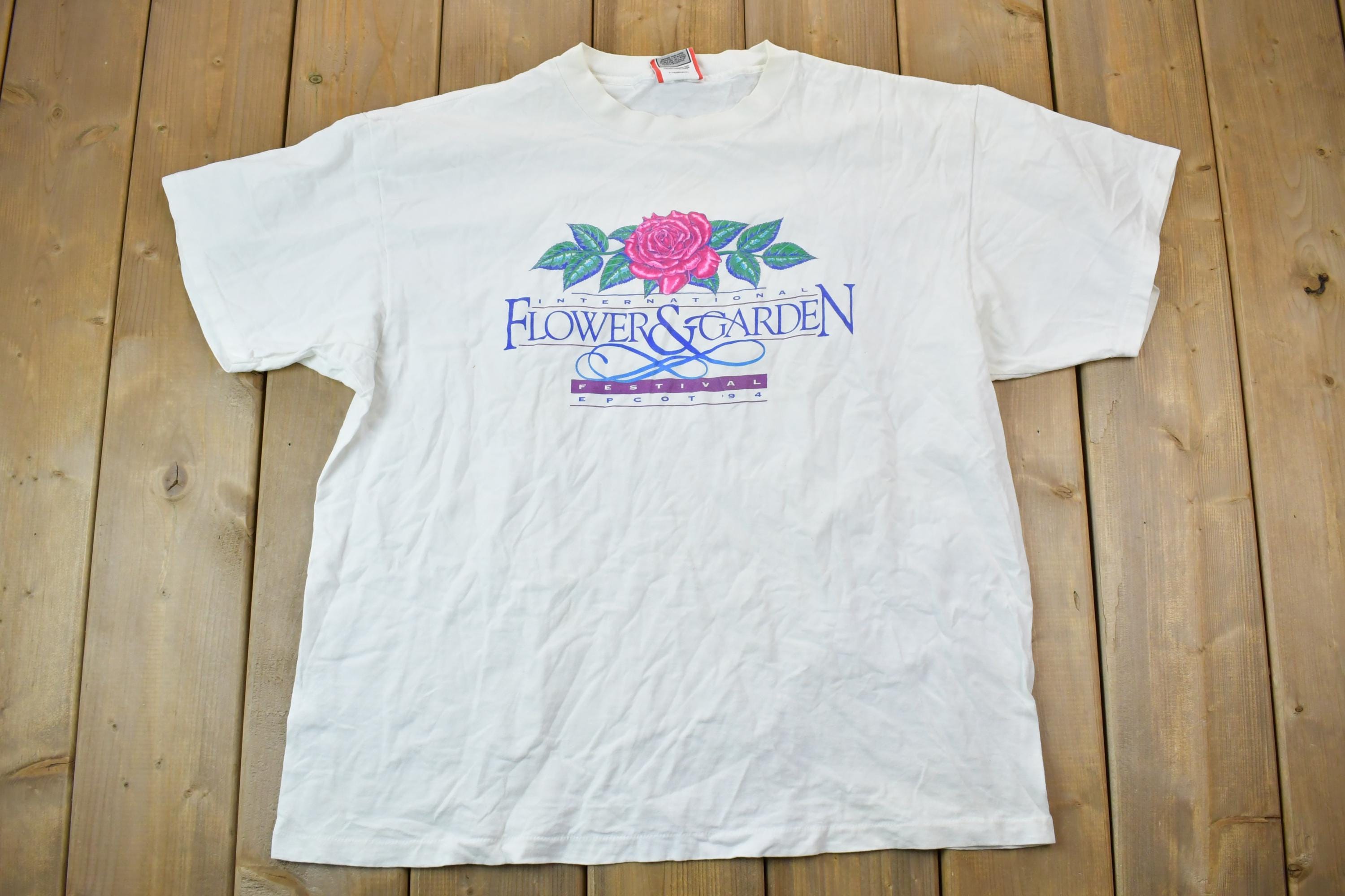 Vintage 1994 Flower And Garden Festival Epcot Disney Designs Souvenir T-Shirt