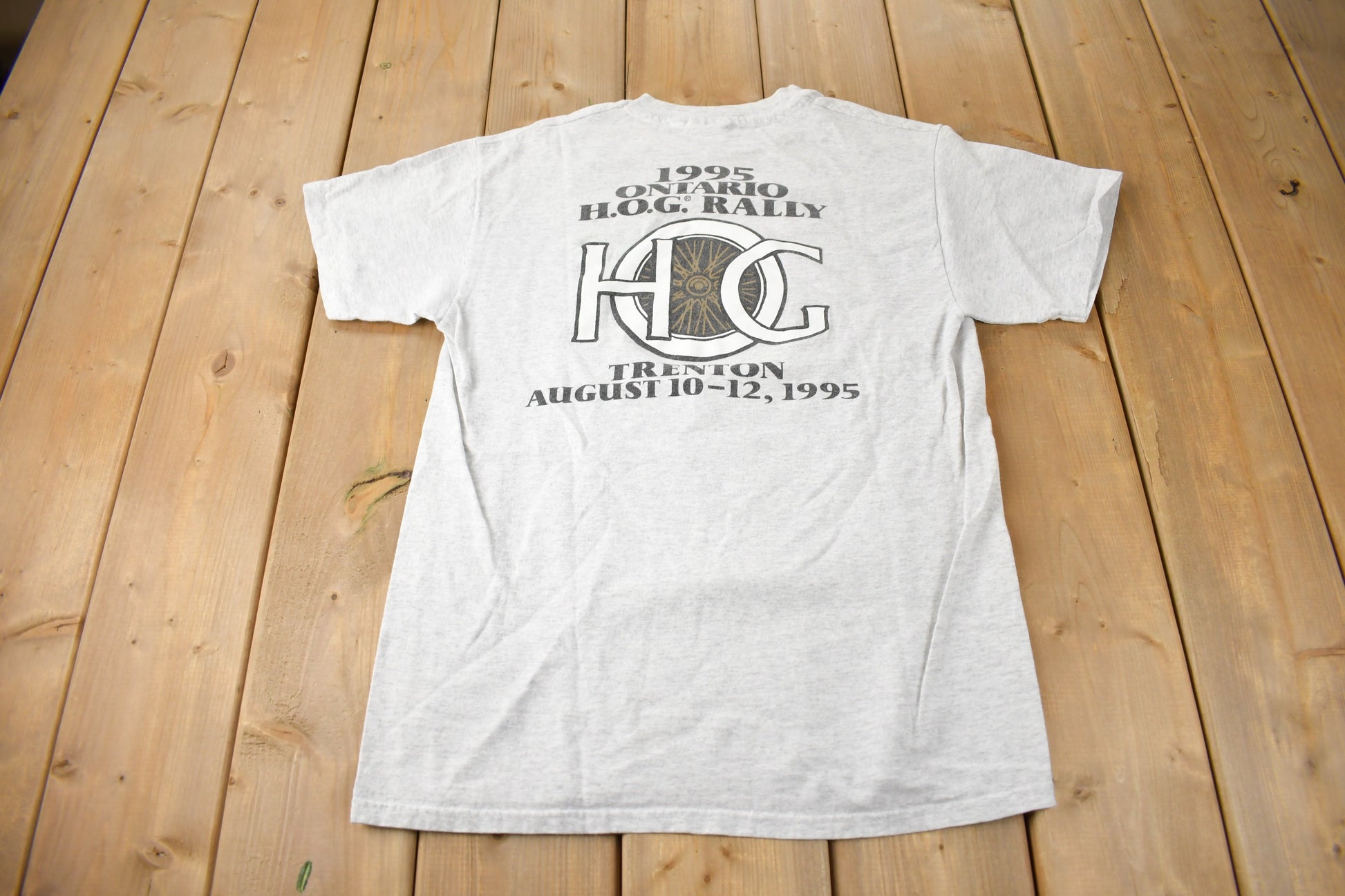 Vintage 1995 Canadian National HOG Rally Harley Davidson Motorcycles Single Stitch Graphic T-Shirt