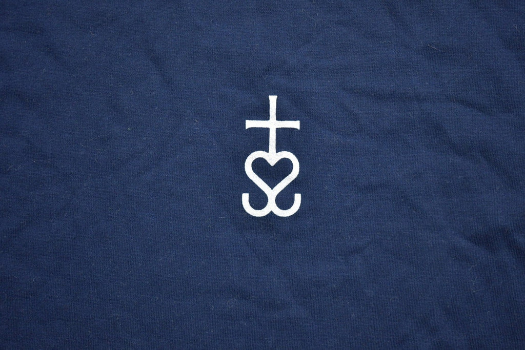 Vintage 1990s Love Heart Cross Graphic T-Shirt