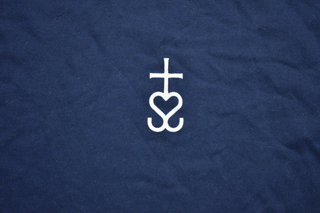 Vintage 1990s Love Heart Cross Graphic T-Shirt
