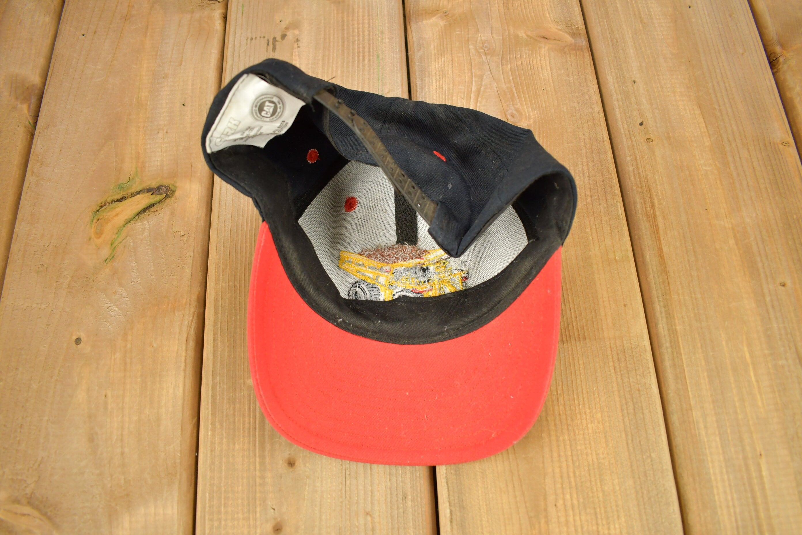Vintage 1990s CAT Dump Truck Snap Back Hat