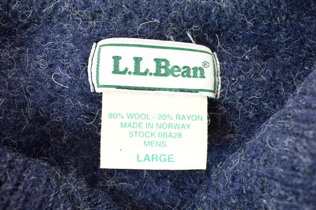 Vintage 1990s LL Bean Wool Knit Sweater Men's M / Vintage 90s Wool Crewneck / Outdoorsman / Vintage Wool Ll Bean Knit / Winter Sweatshirt