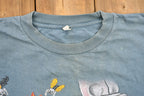 Vintage 1997 Naturally Distressed Aerosmith Nine Lives World Tour Graphic T-Shirt