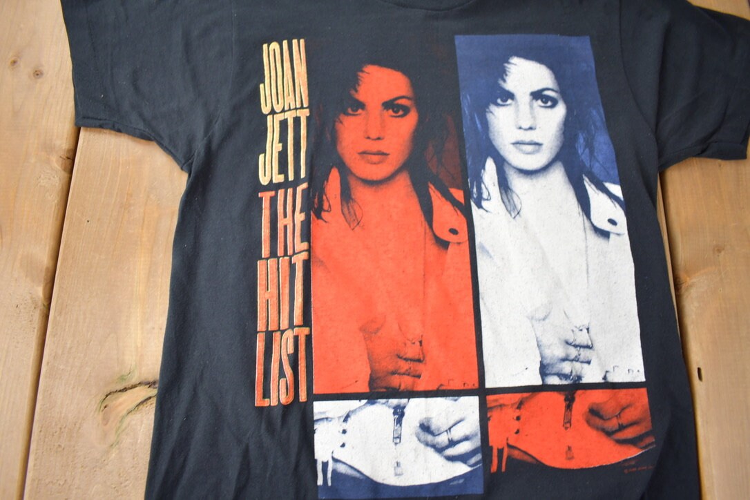 Vintage 1990 Joan Jett The hit List Single Stitch Graphic T Shirt Made In USA