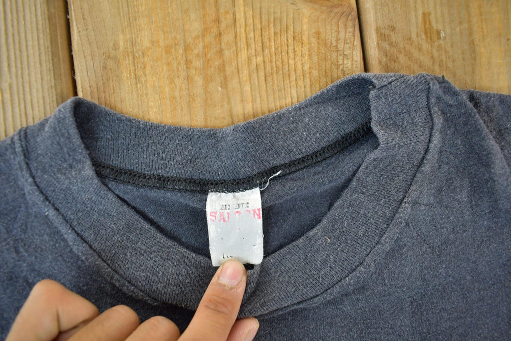 Vintage 1980s Saloon No. 10 Bar Biker Sun Faded Graphic T Shirt Men's Medium