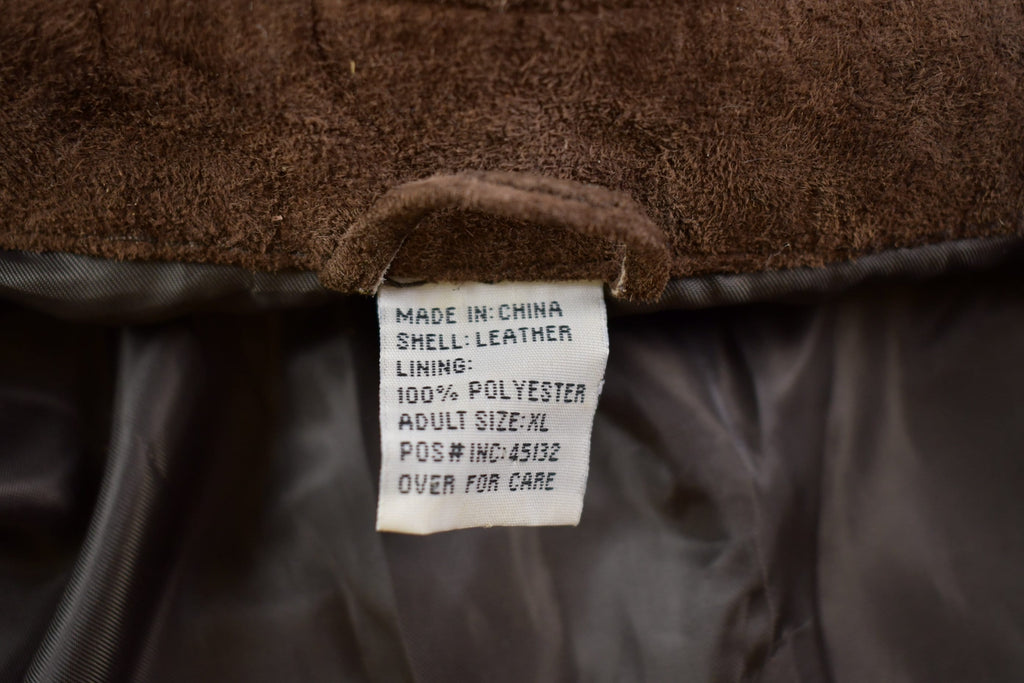 Vintage 1990s Leather Button Up Jacket