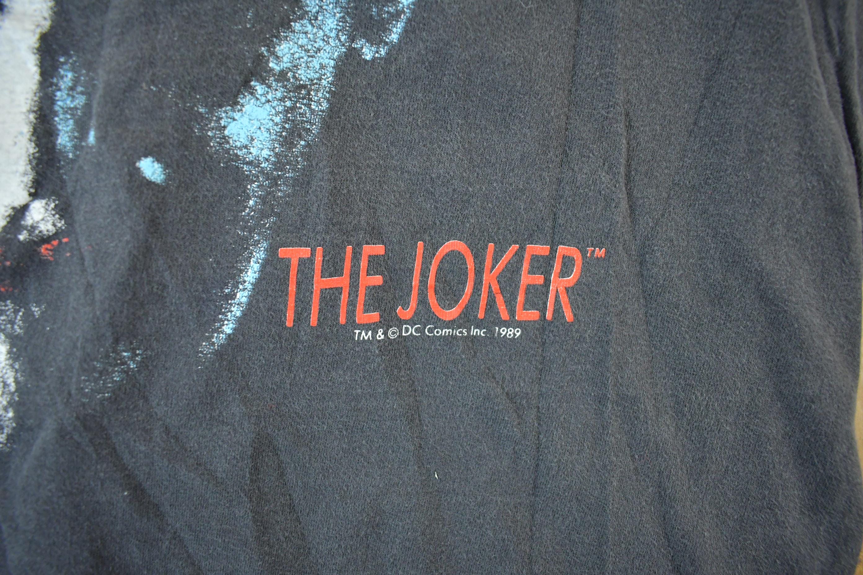 Vintage 1989 Jack Nicholson Joker DC Comics Batman Promo T-Shirt Men's S-M