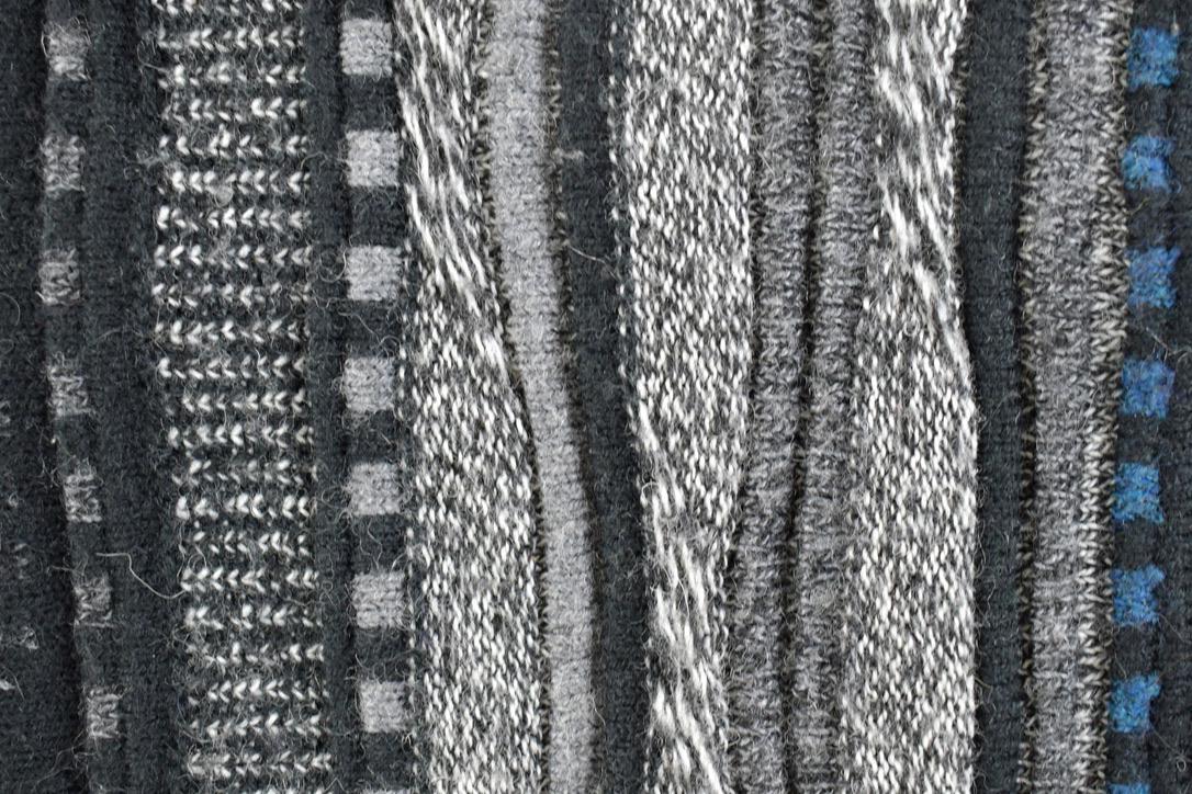 Vintage 1990s Grafico Italia 3D Colored Wool Cable Knit Crewneck Sweater