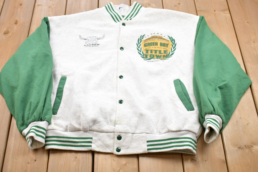 Vintage 1997 Green Bay Packers NFL Bomber Fleece Jacket