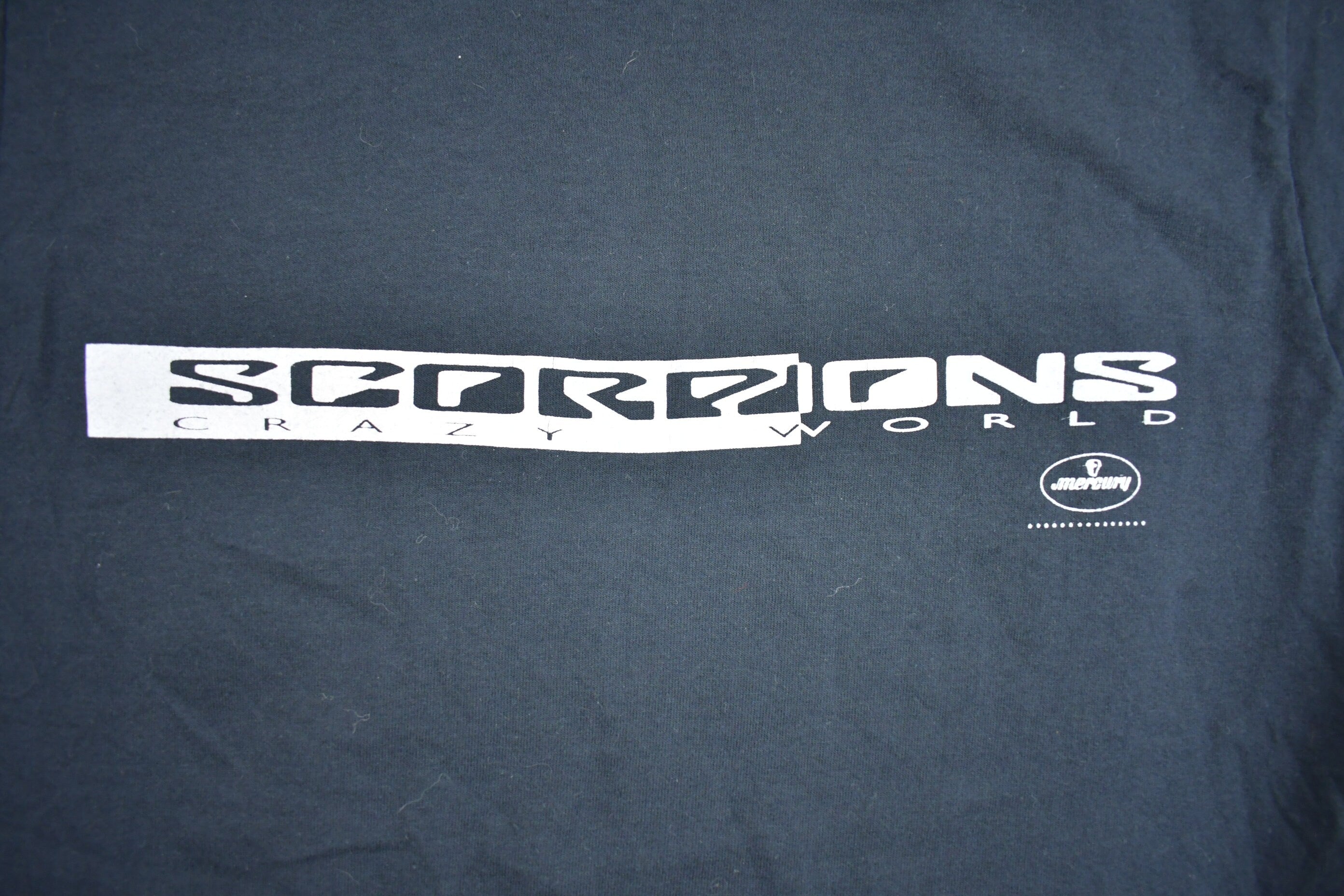 Vintage 1990 Scorpions Crazy World Album Promo Band T-shirt