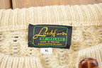 Vintage 1980s Latchfords 100% Wool 3D Cable Knit Cardigan Sweater